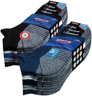 SOXCO Chaussettes sport socquettes (lot de 10, EU 39-42) à 8,82€ chez Amazon