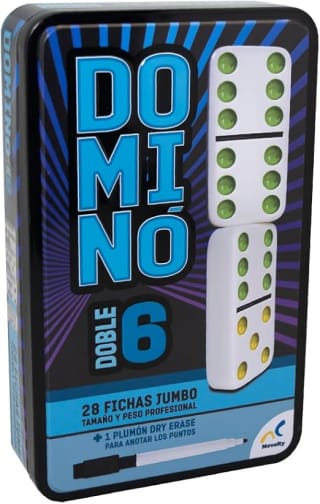 Novelty Corp. Domino Doble 6 (28 fichas jumbo) por $90.30 en Amazon