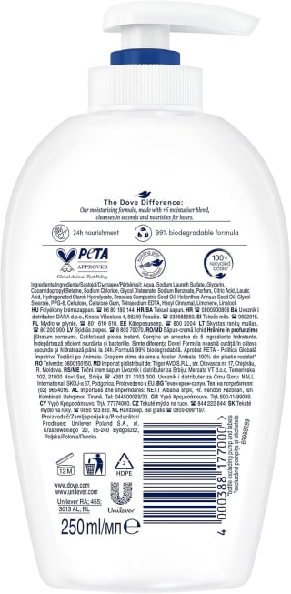 Dove Deeply Nourishing handzeep 6 x 250 ml voor €7,32 bij Amazon