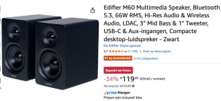 Edifier M60 Zwart voor €119,20 bij Amazon