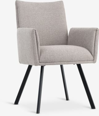 Eetkamerstoel GJESING beige stof/zwart voor €60 bij JYSK