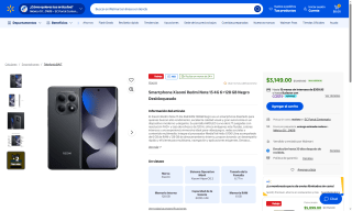 Xiaomi Redmi Note 15 4G 128GB por $3,149 | Oferta Walmart