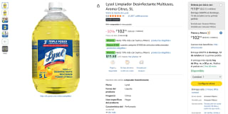 Lysol Limpiador Desinfectante 5L por $113 | Oferta Amazon