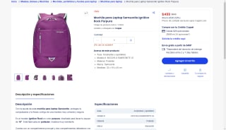 Mochila Samsonite 32cm por $499 | Oferta Coppel