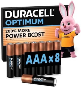 DURACELL Optimum AAA (8 stuks) voor € 4,45 bij Amazon