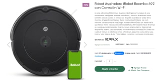 Robot Aspiradora iRobot Roomba 692 por $2,999