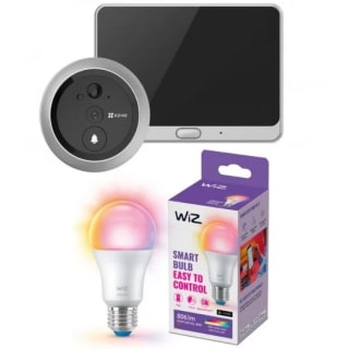 Pack EZVIZ DP1C mirilla WiFi 720P y bombilla inteligente LED Wi-Fi RGB por 94€