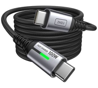 INIU 100W Cable USB C a C, 2 m por $150 en Amazon