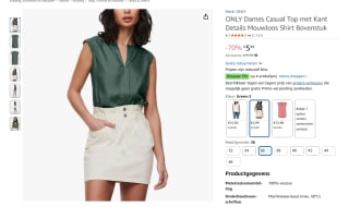 ONLY Dames Mouwloze Top met Kant voor €5,99 bij Amazon