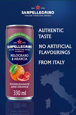 San Pellegrino Italian Sparkling Drinks Pomegranate & Orange 12x330ml for £8 at Amaz