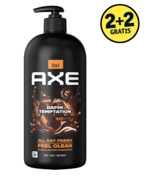 Axe 3-in-1 Douchegel 900ml 2+2 gratis bij kruidvat