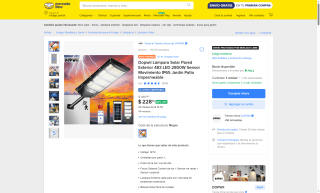 Dopwii Lámpara Solar Pared 483 LED por $228 | Mercado Libre