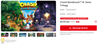 Crash Bandicoot N. Sane Trilogy por $480 | Nintendo eShop