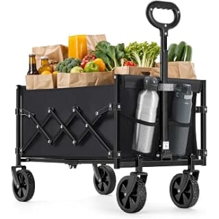 Amazon Basics Chariot d’extérieur pliable pour jardinage pour 36,09€ chez Amazon