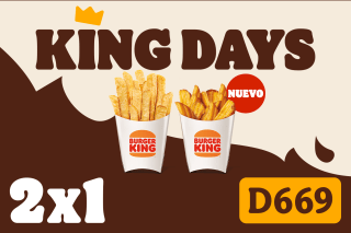 2 Patatas pequeñas por 1€ en Burger King