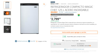Refrigerador Compacto Magic Chef 125L por $2,799 | Home Depot