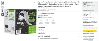 Alpura Pro Leche 12x1L por $296 | Oferta Amazon