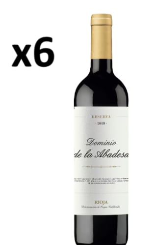 6 Botellas de Dominio de la Abadesa Reserva 2019 por 38€