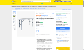 Mesa Plegable Styrka por $540 | Mercado Libre