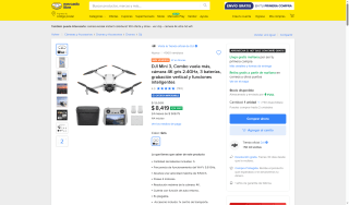 Dron DJI Mini 3 Combo 4K HDR por $7,620 | Oferta Mercado Libre