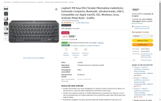 Teclado Logitech MX Keys Mini por $999 | Oferta Amazon
