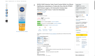 Protector Solar Nivea Sun por $90 | Oferta Amazon