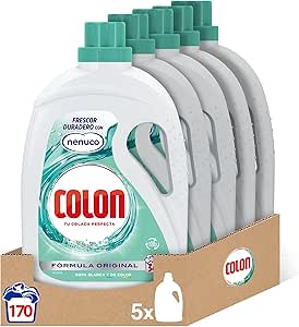 5 botes Colon Nenuco Detergente para lavadora de 170 dosis por 23,69€