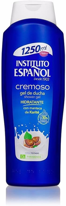 2 botes Instituto Español Gel de Baño Cremoso con Manteca de Karité 1250 Ml por 4.10€