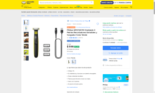 Philips OneBlade 3 Peines por $598 | Oferta Mercado Libre