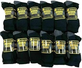 10 Pack Men’s Work Socks with Arch Support for £9.99 on Amazon