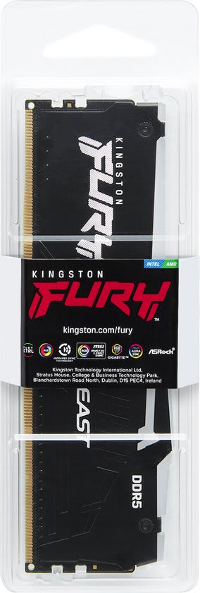 Kingston FURY Beast RGB 32GB (1x32GB) 6400MT/s CL32 voor €439 bij Bol