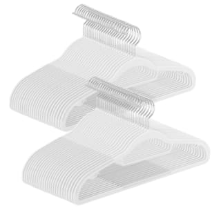 SONGMICS Juego 50 Perchas de Plástico, Antideslizantes por solo 9.75€