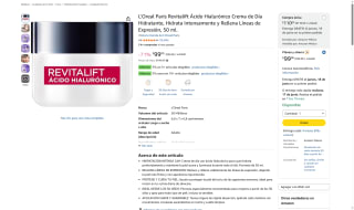 Crema L'Oreal Paris Ácido Hialurónico por $99 | Oferta Amazon