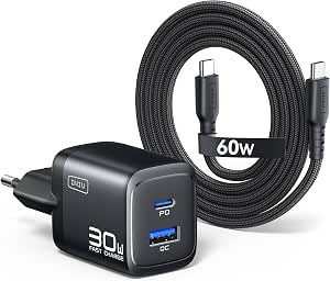INIU Cargador Rápido USB C 30W y Cable 60W por 9.41€