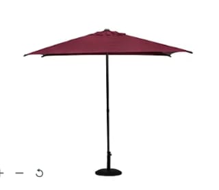 Parasol droit carré Soya Bordeaux à 51,99€