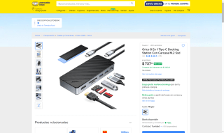 Docking Station Orico 8 en 1 por $737 | Oferta Mercado Libre
