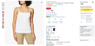 Camiseta de Tirantes Mujer M por $99 | Oferta Amazon