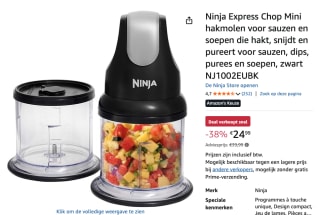 Ninja Express Chop Mini hakmolen voor €24,99 bij Amazon