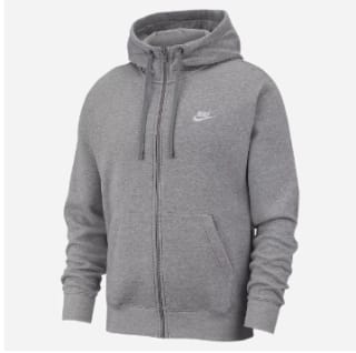 Sweatshirt zippé Nike à capuche homme Sportswear Club Fleece Gris à 54,99€