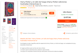 Harry Potter y el cáliz de fuego por $773 | BuscaLibre