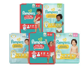 2+3 gratis op Alle Pampers Premium protection en pants bij de Plus