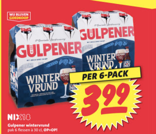 6-Pack Gulpener bier wintervrund voor €3,99 bij de Nettorama