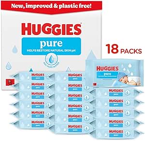 Huggies Pure Baby Wipes - Pack of 18 (864 Wipes) for £10.50