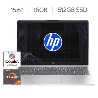 Laptop HP 15-fc0288la Ryzen 7 16GB 512GB por $10,799 | Costco (PayPal)