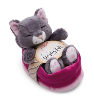Nici Peluche Gato gris dormilón por 9.55€.