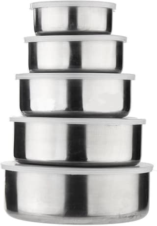 True Face Stainless Steel Bowl Set 5 Pcs for £6.79