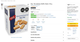 Mac´Ma Galletas Waffer Natta 150 g por $27 en Amazon