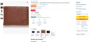 Cartera Timberland Piel por $314 | Oferta Amazon