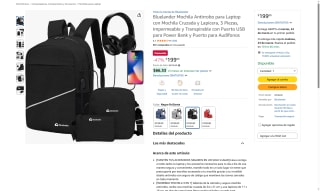 Bluelander Mochila 3 Piezas Negro Brillante por $199 | Amazon