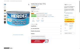 Atún Herdez en Agua 130g por $13 | Oferta Amazon